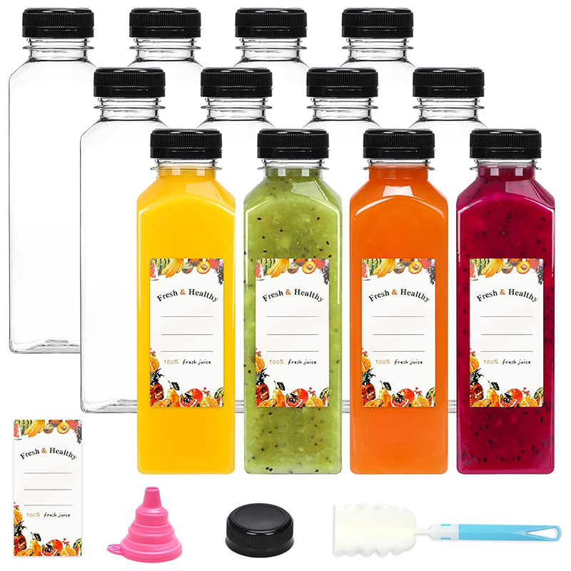 Water Bottle Blank - 500 ml sapflessen met doppen Doorzichtige